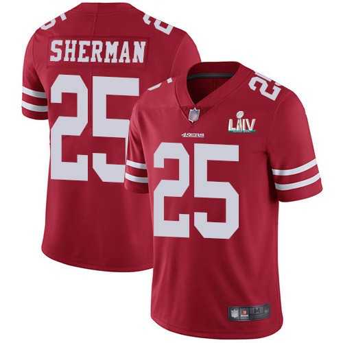 Youth Nike 49ers 25 Richard Sherman Red 2020 Super Bowl LIV Vapor Untouchable Limited Jersey,We sell and wholesale Youth Nike 49ers 25 Richard Sherman Red 2020 Super Bowl LIV Vapor Untouchable Limited Jersey on line form chian!